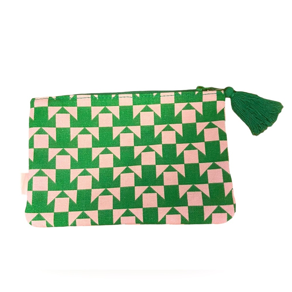 Bright Pink & Green Cosmetic Bag